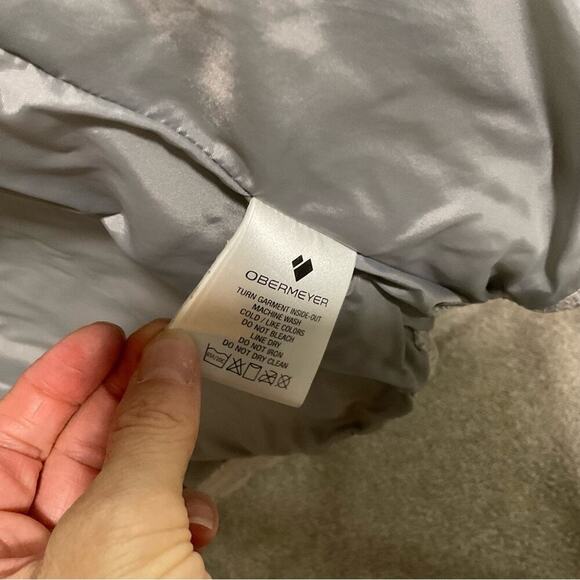 Obermeyer Girls Puffer  Jacket Size M (10-12) Light Gray - Picture 10 of 14